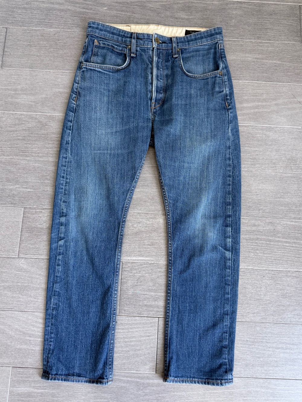 rag & bone Fit 2 Slim Jeans Size 29 Linen Blend Denim Pants Made in USA Rinse - Picture 12 of 14